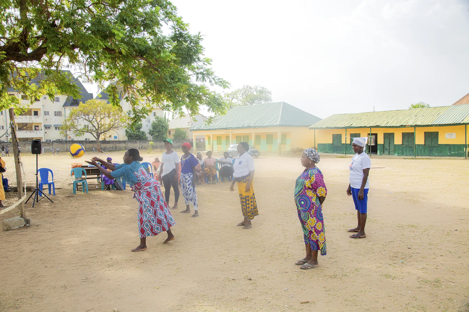 Women taking part in an interactive community engagement session