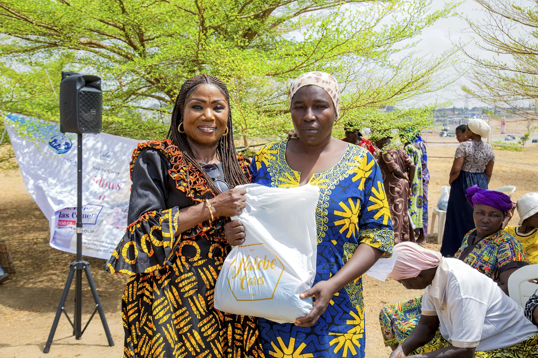 Practical support being presented respectfully during a community outreach